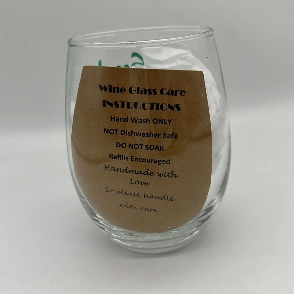 Christmas Stemless Wine Glass “He See’s You When Your Drinking” (NEW) - Picture 2 of 6